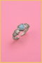 Heliophilia Silver Anillo de Plata con Circonita Talla Única
